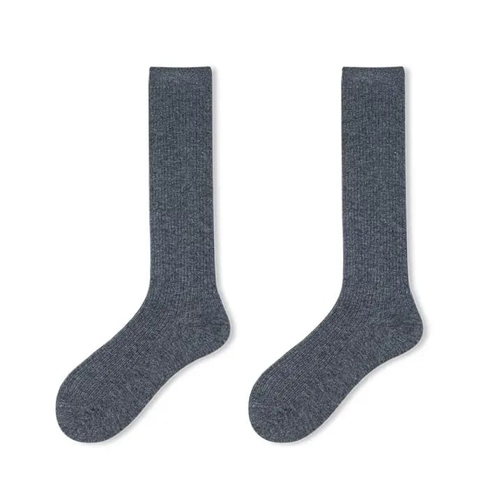 100% laine mérinos dames bas mode couleur unie tricoté Pile chaussettes