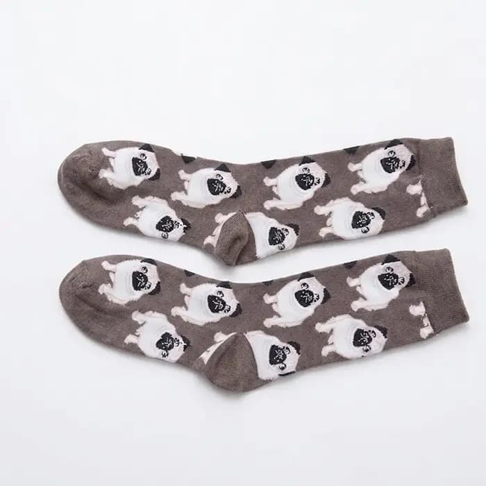 1 paire de chaussettes unisexes avec base brun grisâtre