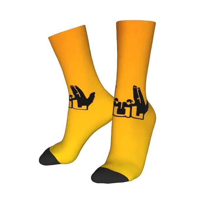 Personnalisé JUL rappeur musique chanteur français hommes chaussettes d'équipage unisexe amusant printemps été automne