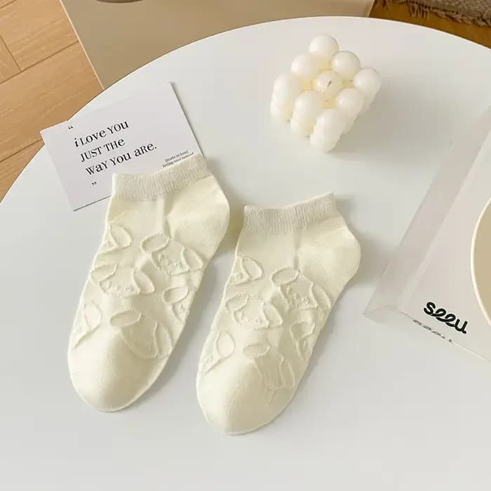 Chaussettes courtes en coton peigné pour femmes