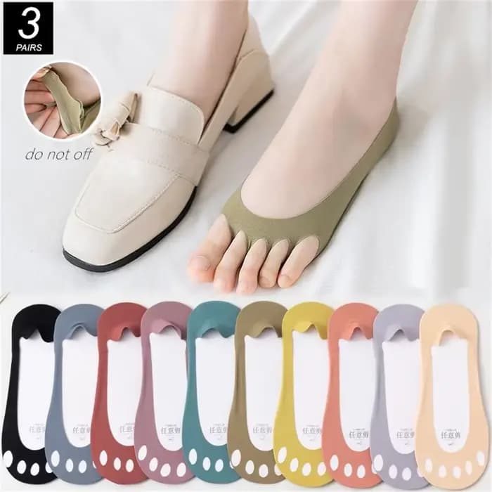 Ice InjFive Finger Hole Chaussettes invisibles pour femmes