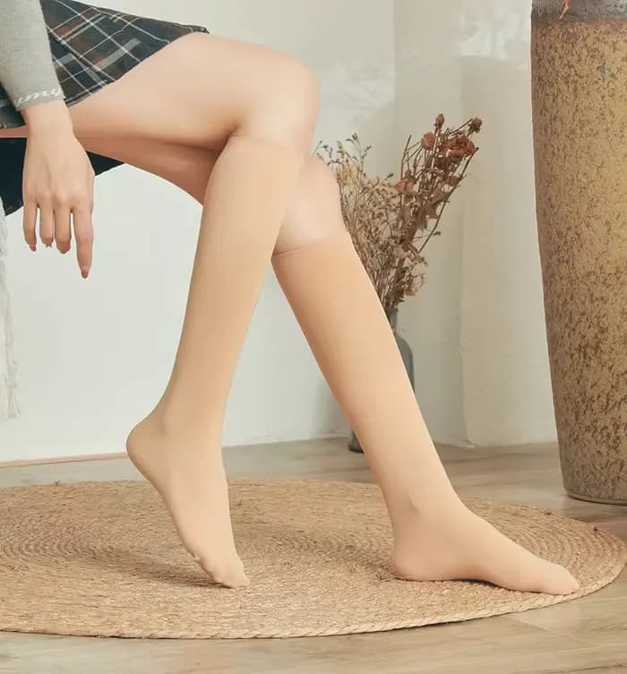 Femmes/hommes hiver chaud épaissir chaussettes thermiques laine cachemire Nylon neige peau noire sans couture velours