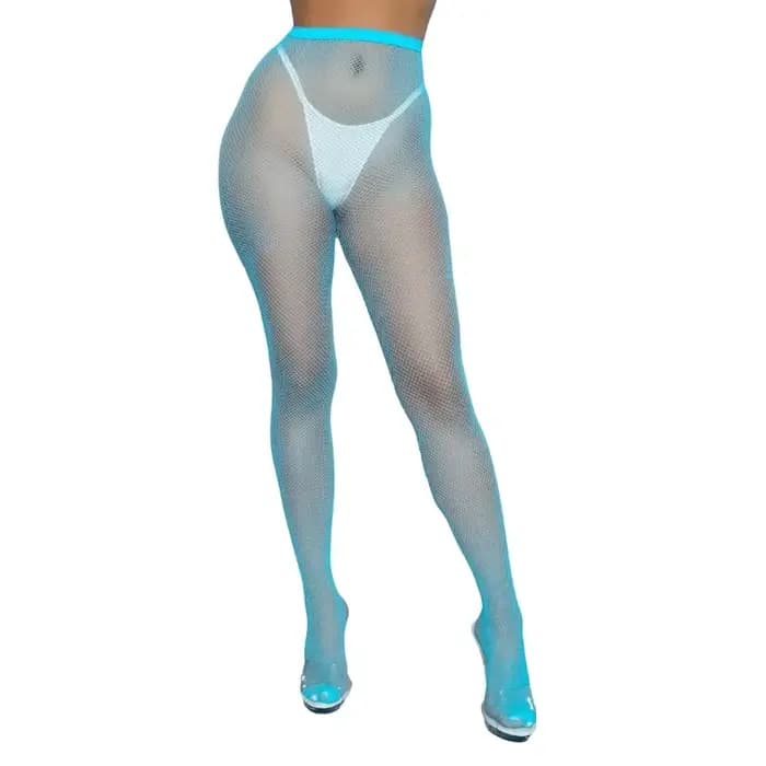Petit collant résille pour femme, collants sexy, vêtements de club, rose, bleu ciel, vert, bas de cuisse, lingerie 7.0, offre spéciale