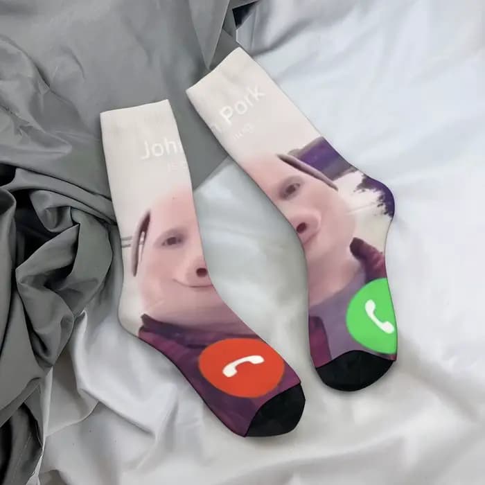 Chaussettes pour hommes John Pig, chaussettes amusantes et originales, respirantes, douces pour la p