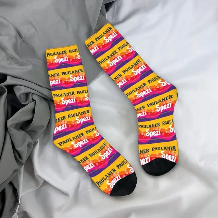 Paulaner Spezi Logo chaussettes allemagne boisson gazeuse gothique élégant bas automne Anti-transpiration femmes hommes
