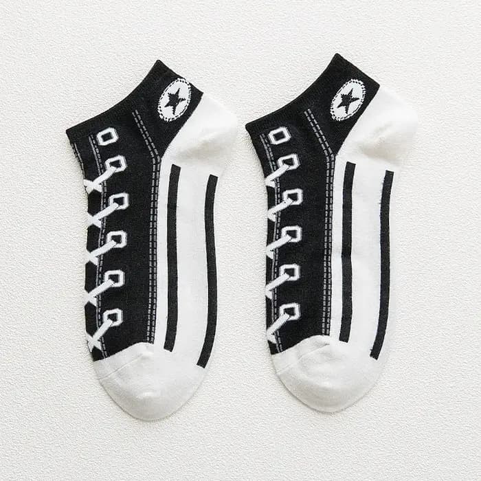 Mode drôle femmes hommes Harajuku Style chaussettes Kawaii chaussure imprimer mignon chaussette courte cadeau