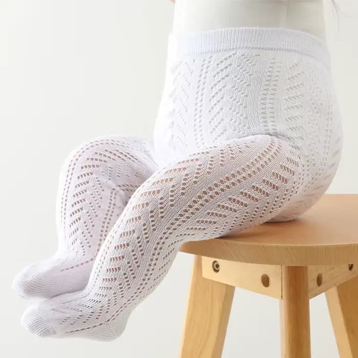Collants d'été fins pour bébés filles, bas en coton doux, ajouré, respirant