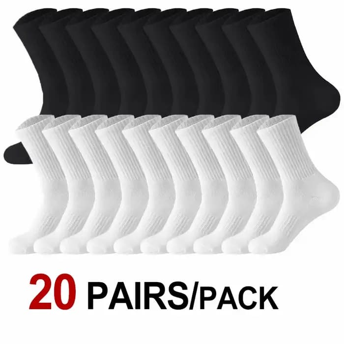 10/20 paires hommes femmes Anti odeur tricoté mi Tube chaussettes adaptées toutes les saisons absorbant la sueur respirant Couples décontracté sport chaussette