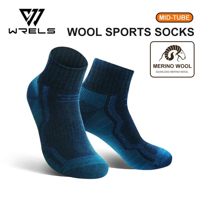 WRELS chaussettes thermiques en laine mérinos hiver chaud Ski randonnée snowboard escalade Compression