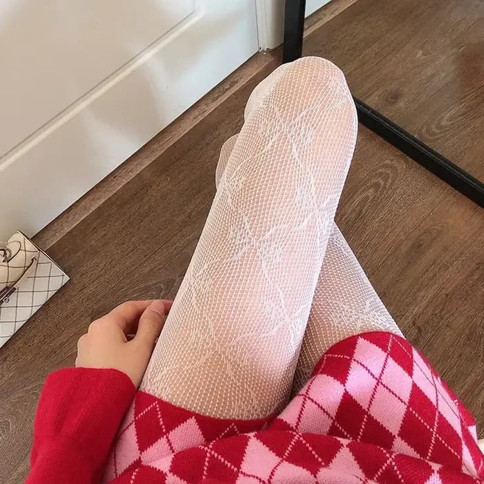 Collants en résille de style punk pour femmes