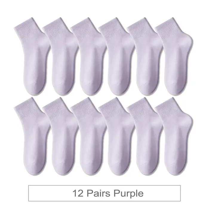 12 paires nouvelle femme coton chaussettes hommes chaussette courte cheville coloré automne printemps doux respirant