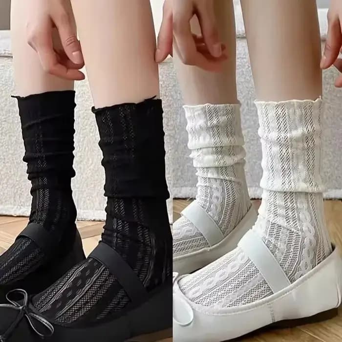 Japonais Kawaii filles chaussettes mignonnes printemps été maille évider femmes