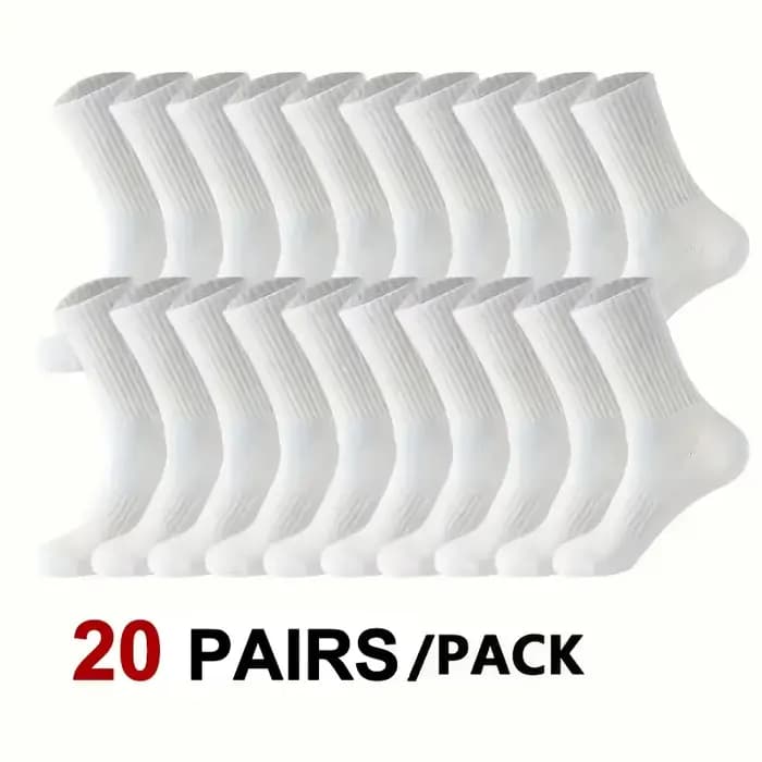 10/20 paires de chaussettes mi-mollet pour hommes et femmes, douces, confortables, respirantes, absorbant la transpiration, pour le sport, décontractées, à la mode, pour tous les jours, nouvelle colle