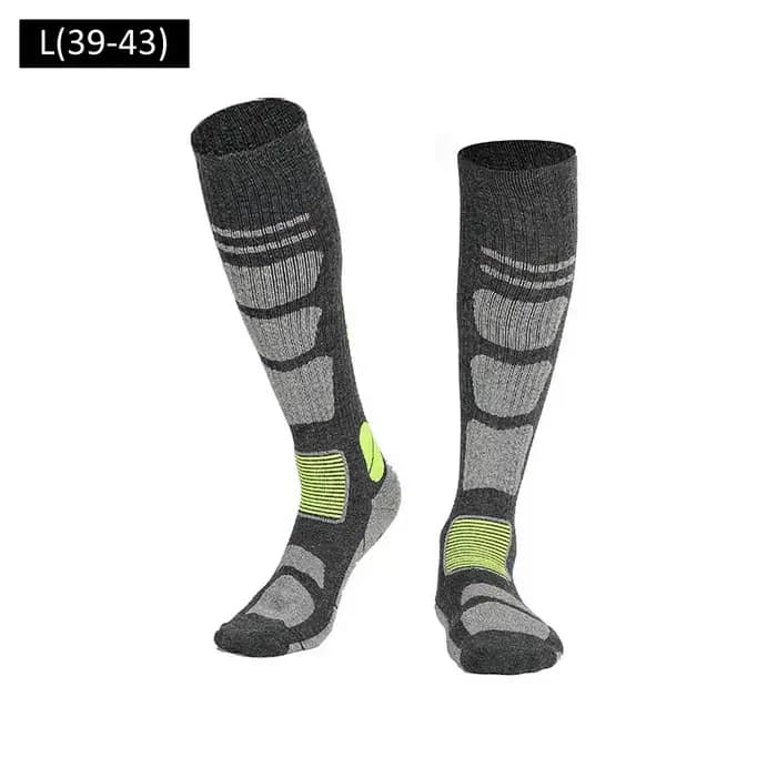 Chaussettes de cyclisme d'hiver mérinos sport Snowboard laine Ski randonnée Ski bas hommes femmes genou haute chaussette thermique