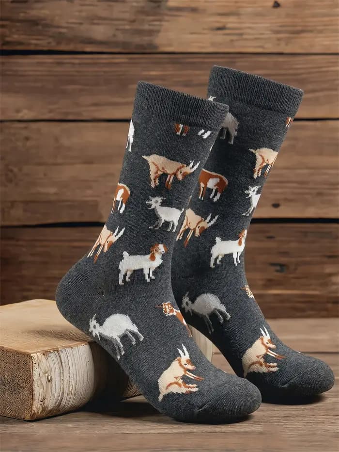 Chaussettes en coton gris pour hommes