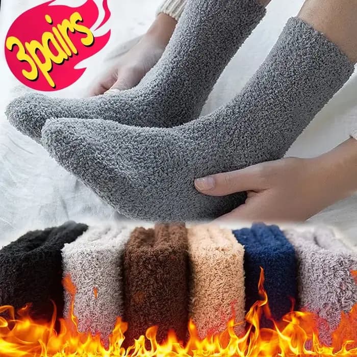 1/3 paires de chaussettes en polaire corail pour hommes