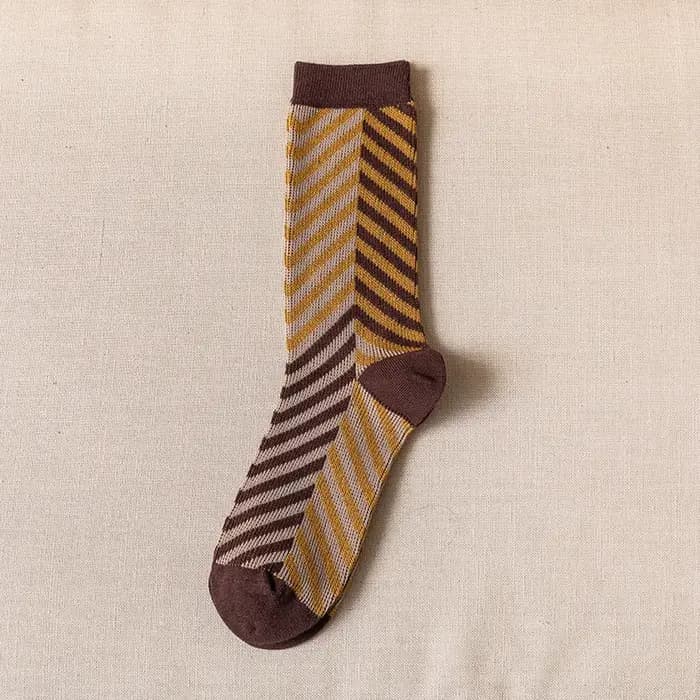 Chaussettes pour femmes automne hiver Plaid léopard rayure Style littéraire moyen Tube chaussettes confortables doux chaud Pile chaussettes cadeaux pour femmes