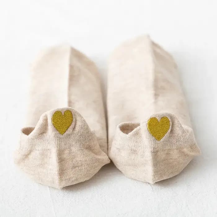 Chaussettes bateau brodées Fashion Love, chaussettes courtes à bouche peu profonde, chaussettes en coton mignonnes et amusantes pour femmes
