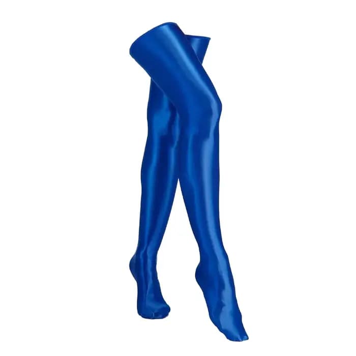 Chaussettes élastiques pour femmes, lisses, brillantes, cuisses hautes, décontractées, longueur aux genoux, jarretelles longues au-dessus du genou, bas Sexy, soirée en boîte de nuit