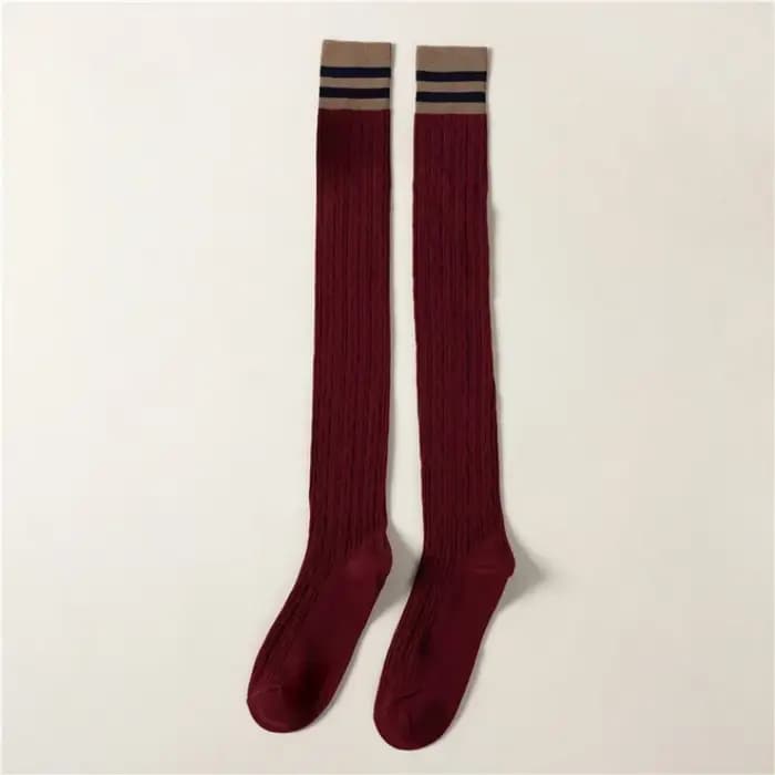 1 3 5 paires de chaussettes thermiques confortables en tricot au dessus du genou pour femmes, chaussettes d'hiver chaudes et élégantes avec matériau épais