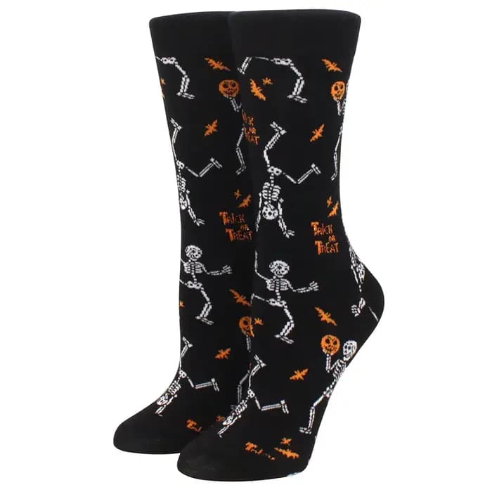 Chaussettes mollet amusantes pour femmes, Halloween, chauve-souris, crâne, tête de citrouille, horreur, vacances, Cosplay, tendance, cadeau, nouvelle collection 2025