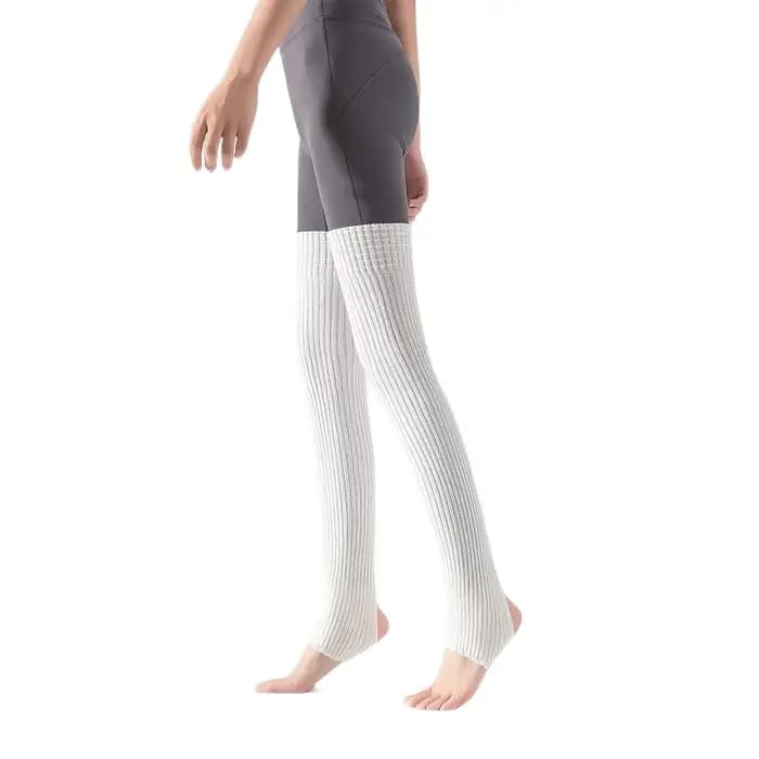 CLYFAN 1 paire jambières chaussettes à la mode longue chaussette sans pieds hiver danse jambe bas respirant Yoga Ballet bas