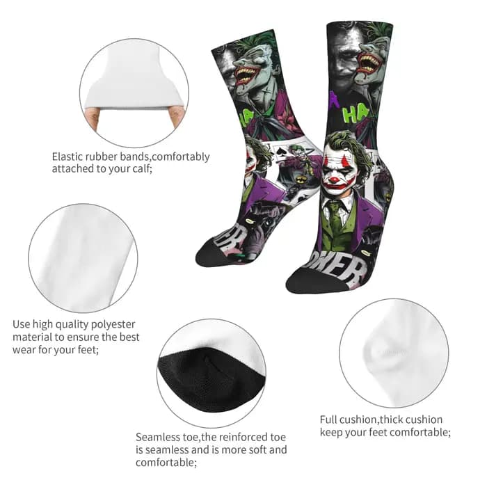 Nouveauté Happy Crazy Jokered bas chaussettes pour hommes qualité