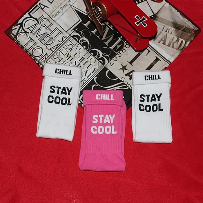 Chaussettes de Skateboard pour hommes, 3 paires, chaussettes de Skateboard, en coton Orange, avec lettres fraîches, Hip hop, Harajuku, pour femmes