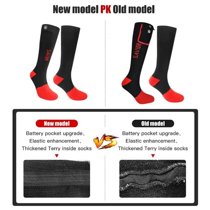 Savior – chaussettes de Ski chauffantes, chauffantes, électriques, rechargeables, pour femmes et hommes, Thermos, bas de snowboard, chauffantes, nouveau, hiver