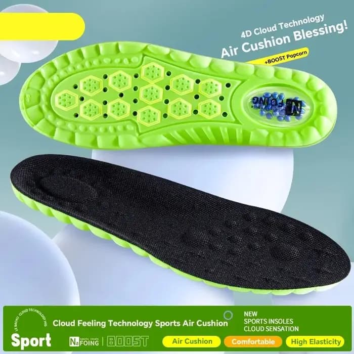 4 paires de semelles orthopédiques 4D Cloud Sport pour chaussures