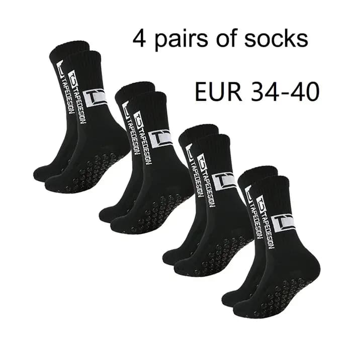 4 paires de nouvelles chaussettes de football collées à tube central TC pour l'entraînement sportif et la compétition