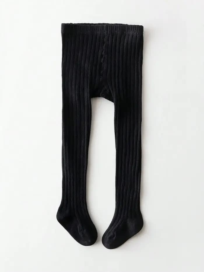 Collants 1 pièce pour bébé fille, basiques simples à rayures verticales, adaptés à la vie quotidienn