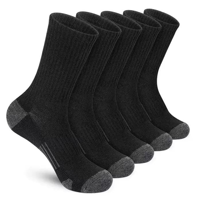 5 paires de chaussettes athlétiques pour hommes, chaussettes de Sport, de course, de mollet, rembourrées, respirantes, pour l'extérieur, pour hommes et femmes