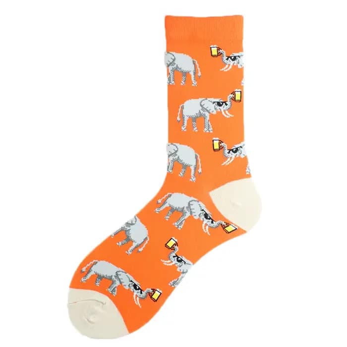 Nouveauté Chili flamants Sokken fromage Pizza requin désisgn Hip Hop chaussettes drôles hommes Happy
