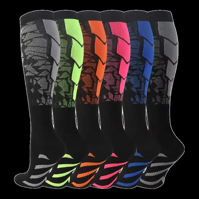 Chaussettes de compression de sport pour hommes pour femmes et hommes-chaussettes de soutien des mollets pour la course à pied infirmières vol grossesse Circulation athlétique