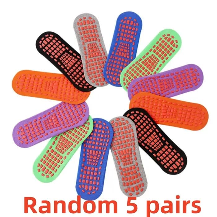 5 paires de chaussettes de trampoline aléatoires pour hommes et femmes