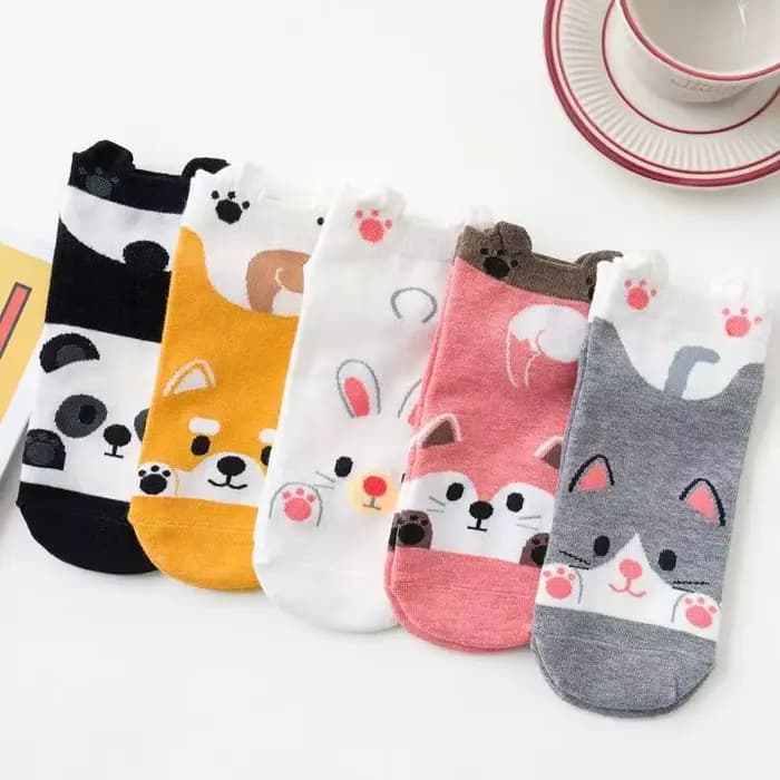 5 paires de chaussettes tricotées amusantes et mignonnes pour femmes, chaussettes d'été légères et r