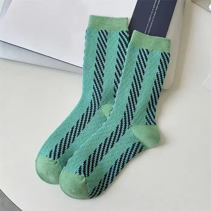 Chaussettes courtes en coton bleu carillon pour femmes