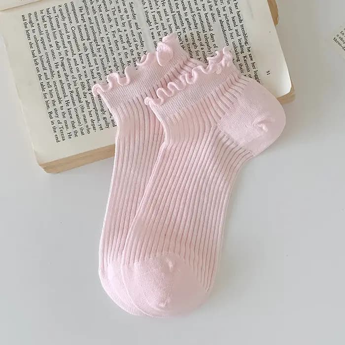 Chaussettes d'été pour femmes, nouvelles, unies, décontractées, quotidiennes, à volants, fines, respirantes, ajourées, à la mode, courtes