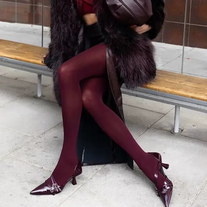 Tuularose collants rouges femmes Sexy serré Super Stretch grande taille