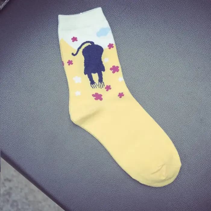 Nouveau hiver printemps chaud doux coton drôle mignon dessin animé chaton chaussettes femmes chat paradis heureux Animal cadeau de noël Sokken