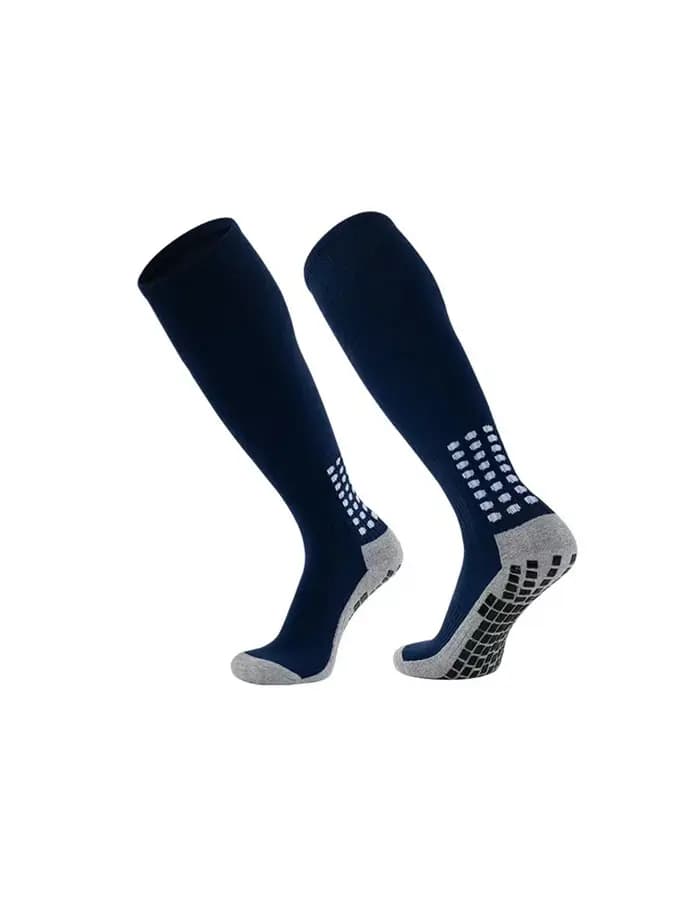 Chaussettes antidérapantes pour hommes, chaussettes de Football, antidérapantes sur le mollet, Baseball, Rugby, coussin épais, chaussettes athlétiques, blanc, noir, bleu