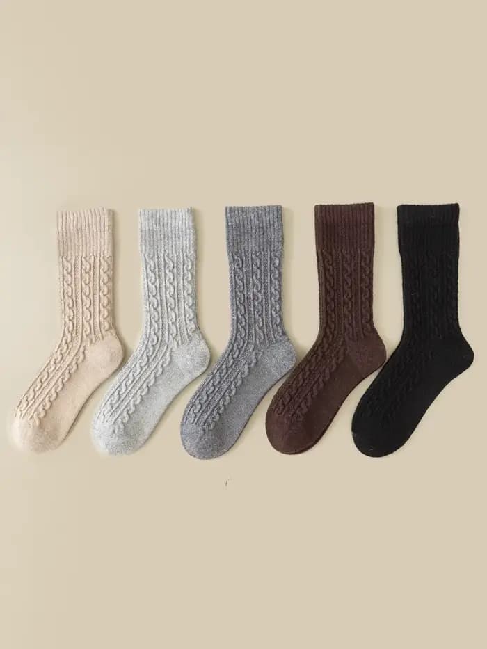 Chaussettes longues en laine mérinos 100% pour femmes