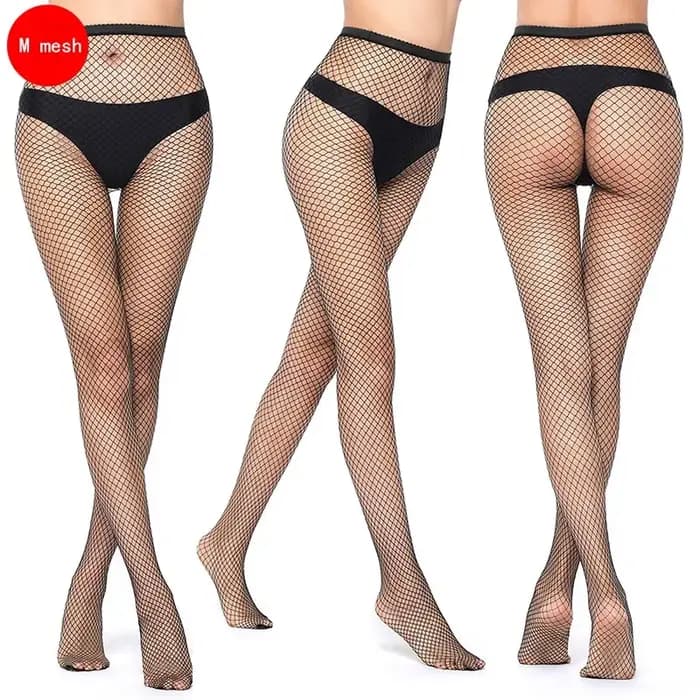 Collants Sexy ajourés noirs pour femmes