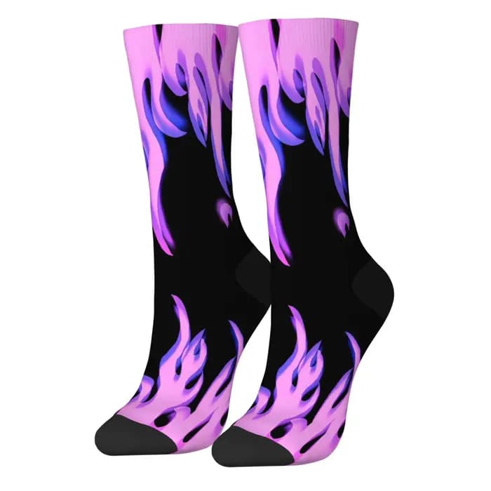 Chaussettes personnalisées à imprimé flamme pour hommes