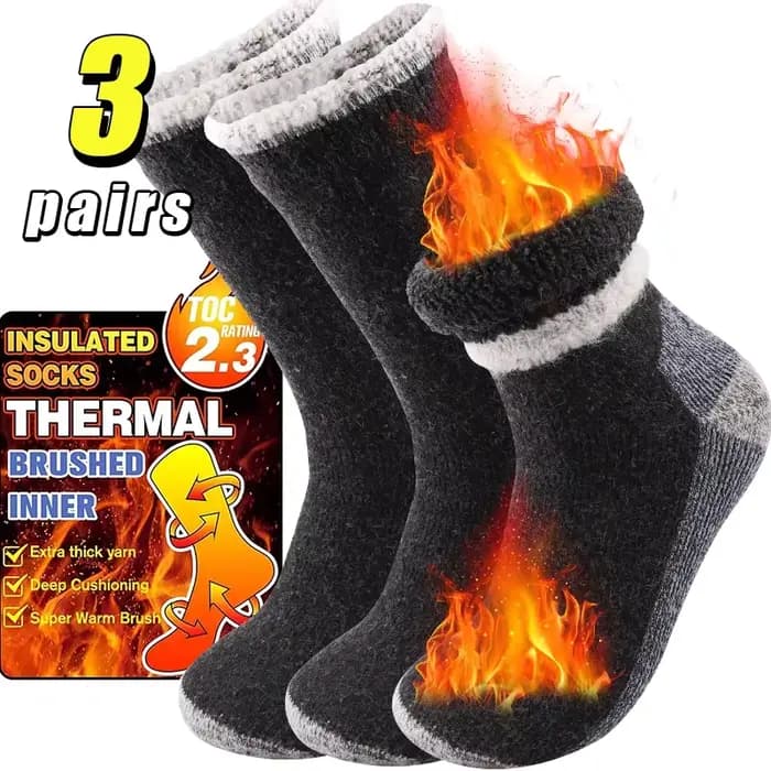 3 paires de chaussettes de sport de plein air épaisses de haute qualité pour hommes et femmes