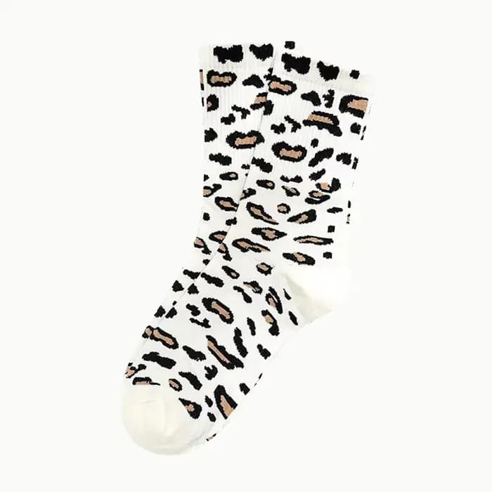 Mode décontracté Vintage léopard femmes chaussettes personnalité Harajuku hip-hop sauvage classique