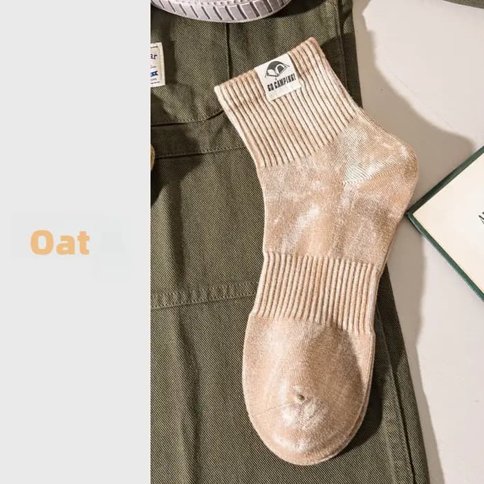Chaussettes pour homme Miosam personnalisées, style tie-dye, douces, respirantes, en coton, sexy, classiques, mi-hautes, pour le sport.