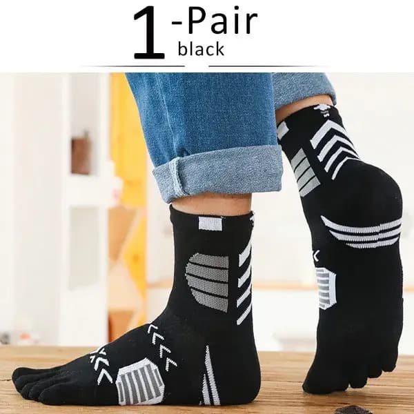 Chaussettes de sport à cinq doigts en coton colorées pour le basketball, le cyclisme, les voyages, la course à pied, le football, avec orteils, professionnelles