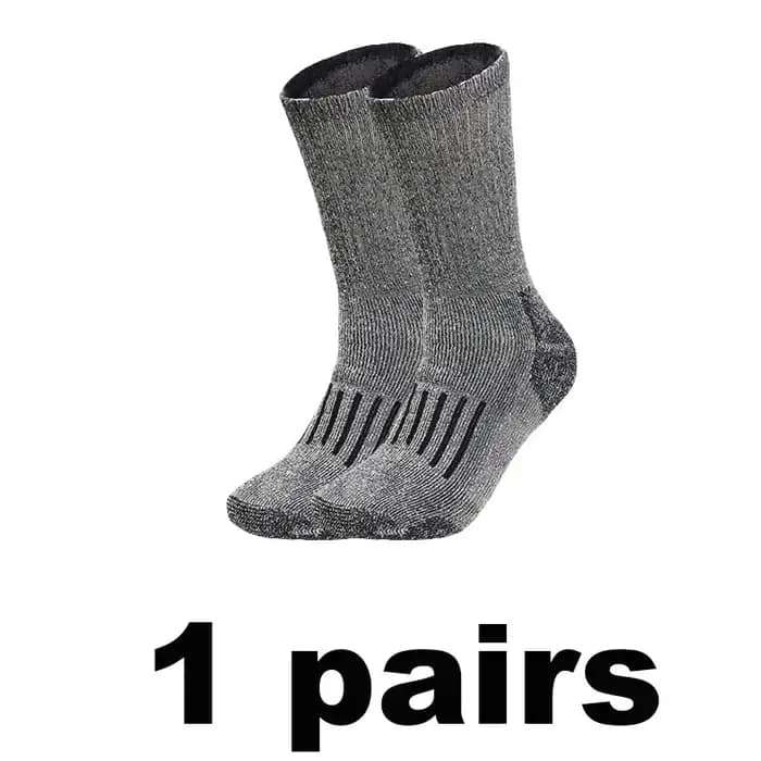 Chaussettes en laine mérinos pour hommes, chaussettes thermiques épaisses, respirantes, pour Sports de plein air, alpinisme, grande taille, automne et hiver